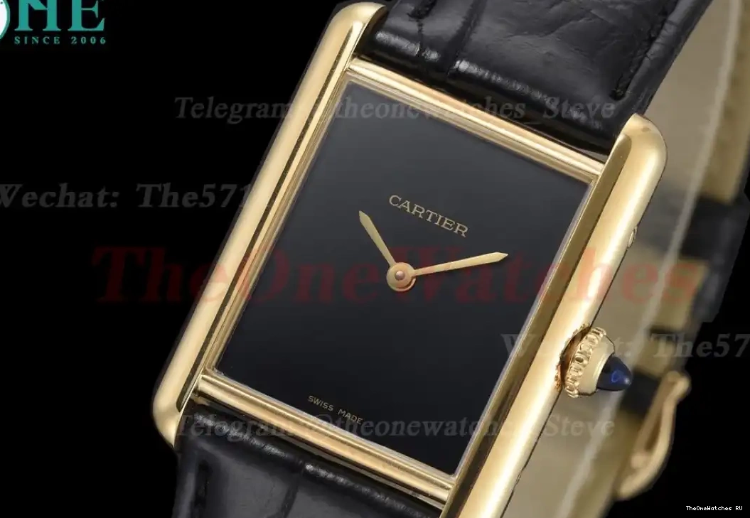 DRF Dial Leather Tank Louis Black LE YG Alligator Quartz 25.5mm 0613